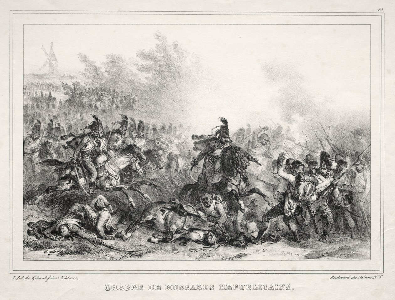 Album na rok 1833: Szarża huzarów republikańskich, 1832. autorstwa Auguste Raffet