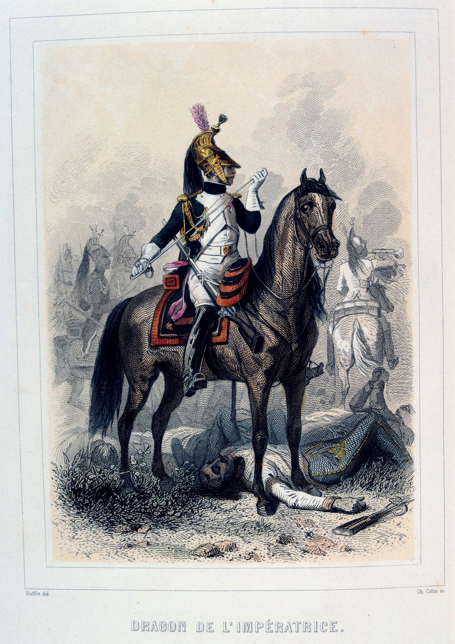 Dragon de Limperatice, Lekkie Dragoni, 1859. autorstwa Auguste Raffet