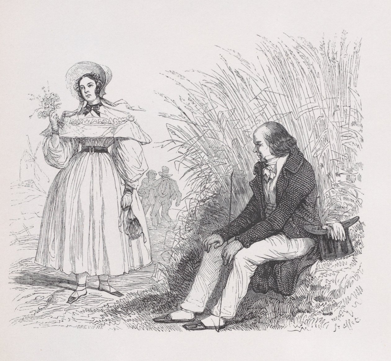 Córka Ludu z Dzieł Wszystkich Bérangera, 1836 autorstwa Auguste Raffet