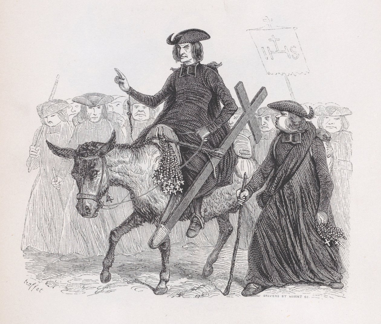 Misjonarze z Dzieł Wszystkich Bérangera, 1836. autorstwa Auguste Raffet