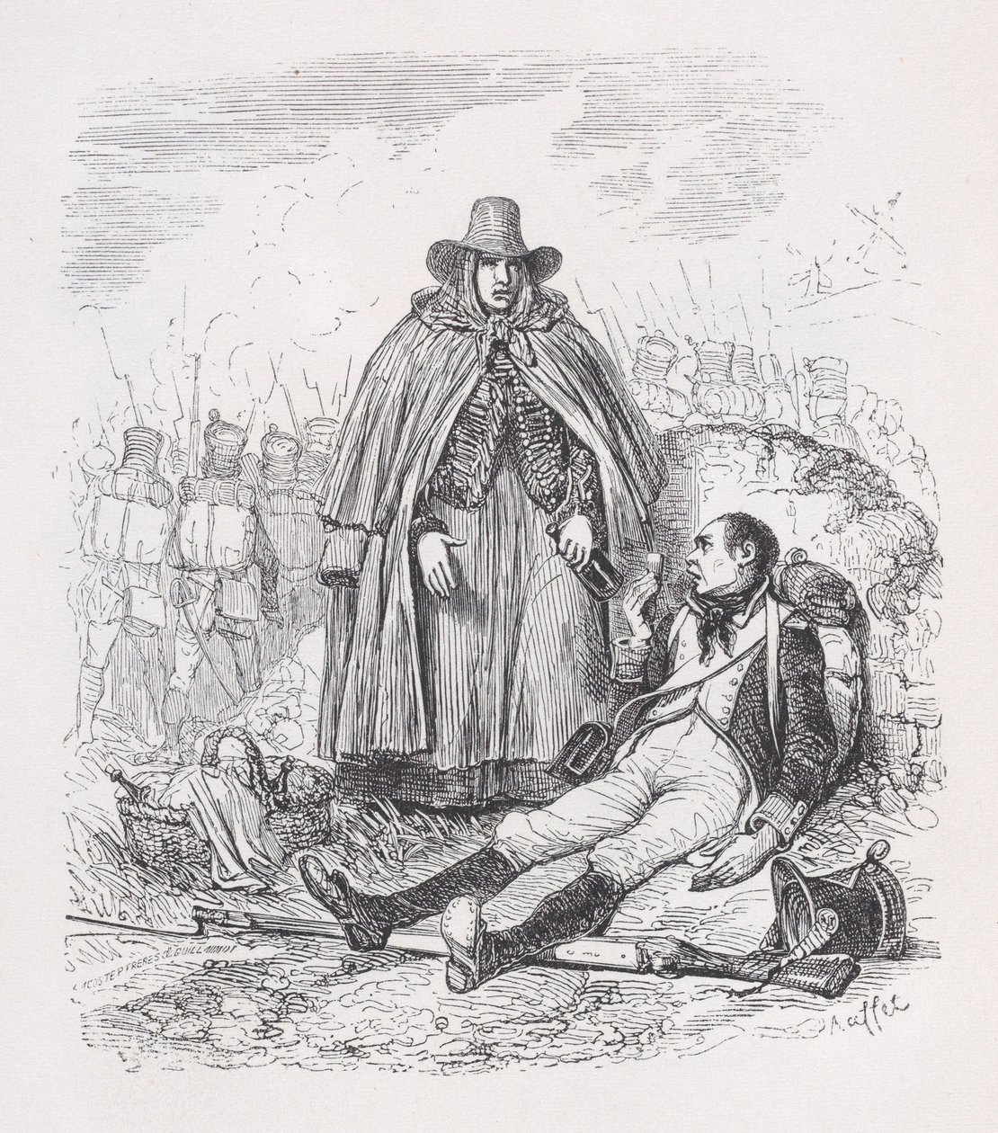 Vivandière z Dzieł wszystkich Bérangera, 1836. autorstwa Auguste Raffet