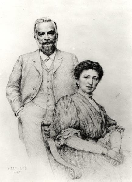 Adolphe Giraudon (1849-1929) i jego żona Claire, 1907 autorstwa Auguste Raynaud