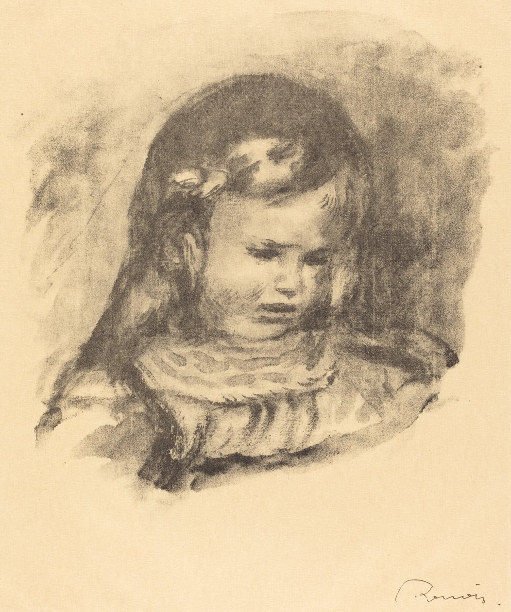 Claude Renoir z opuszczoną głową autorstwa Auguste Renoir