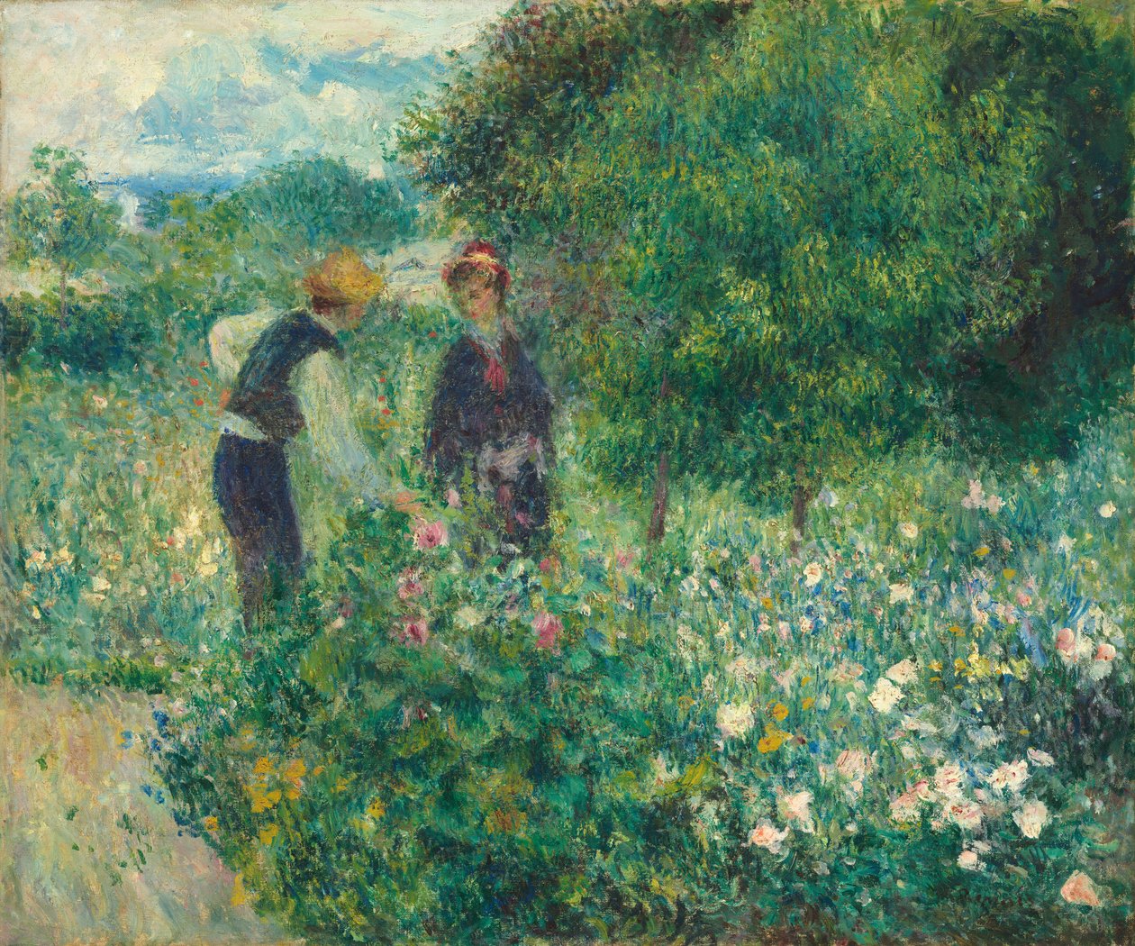 Zbieranie kwiatów autorstwa Auguste Renoir
