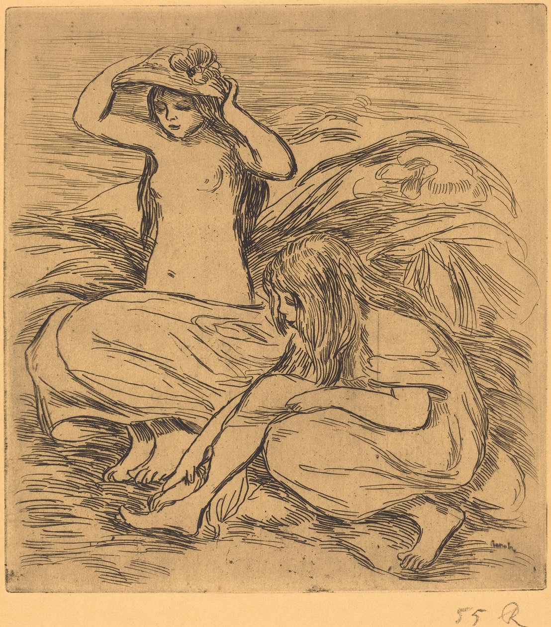 Dwóch Kąpiących się autorstwa Auguste Renoir