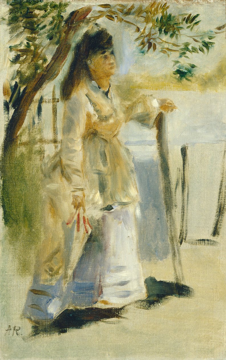 Kobieta przy płocie autorstwa Auguste Renoir