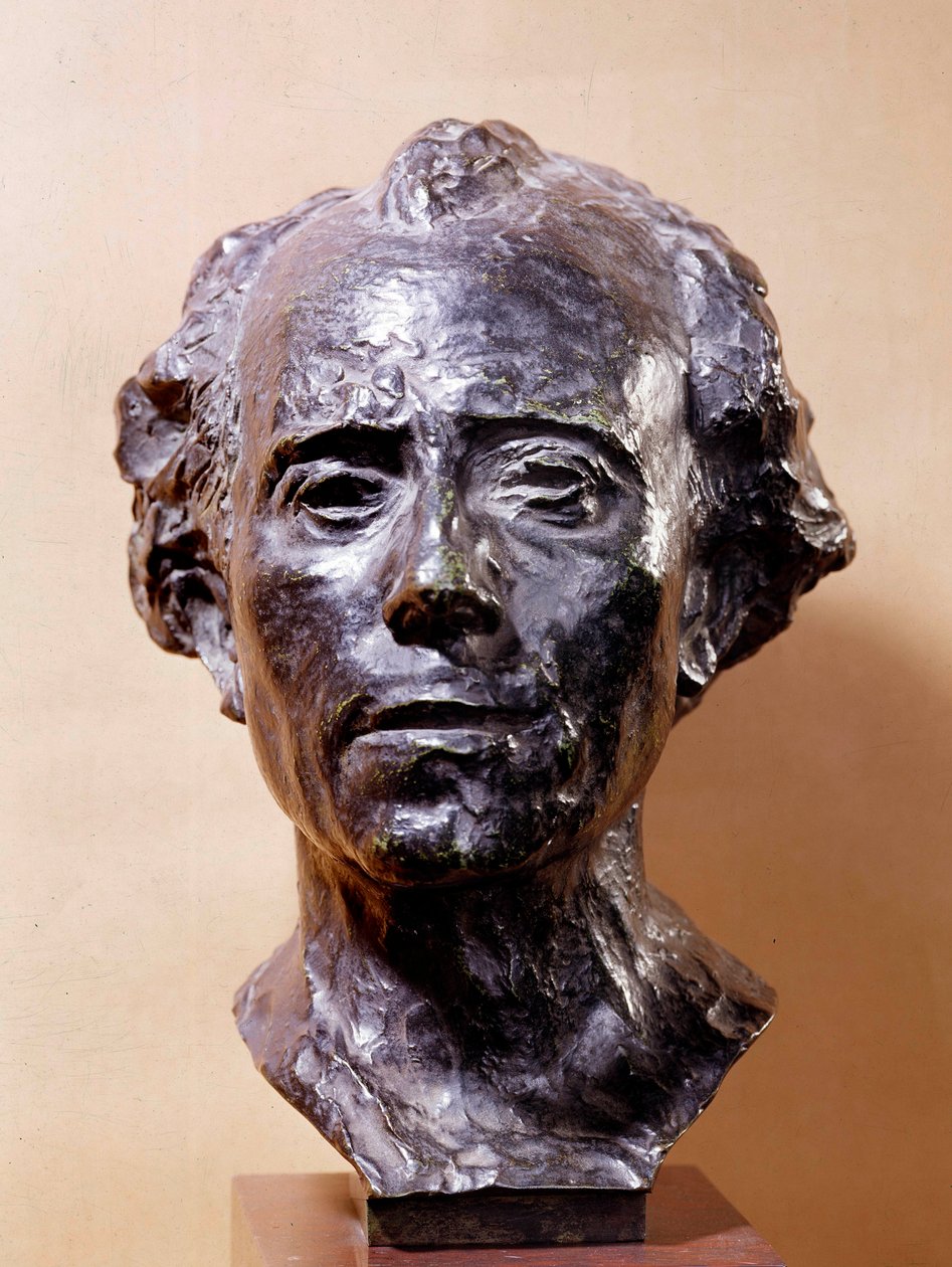 Popiersie Gustava Mahlera (1860-1911) kompozytor Rzeźba Auguste Rodina (1840-1917) XIX-wieczny Paryż, Musee Rodin autorstwa Auguste Rodin