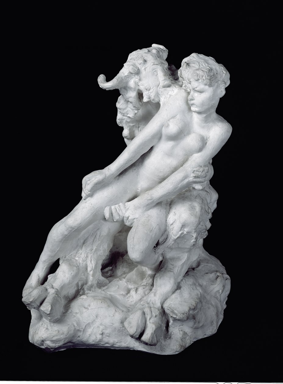 Faun i nimfa, c.1886 (tynk) autorstwa Auguste Rodin