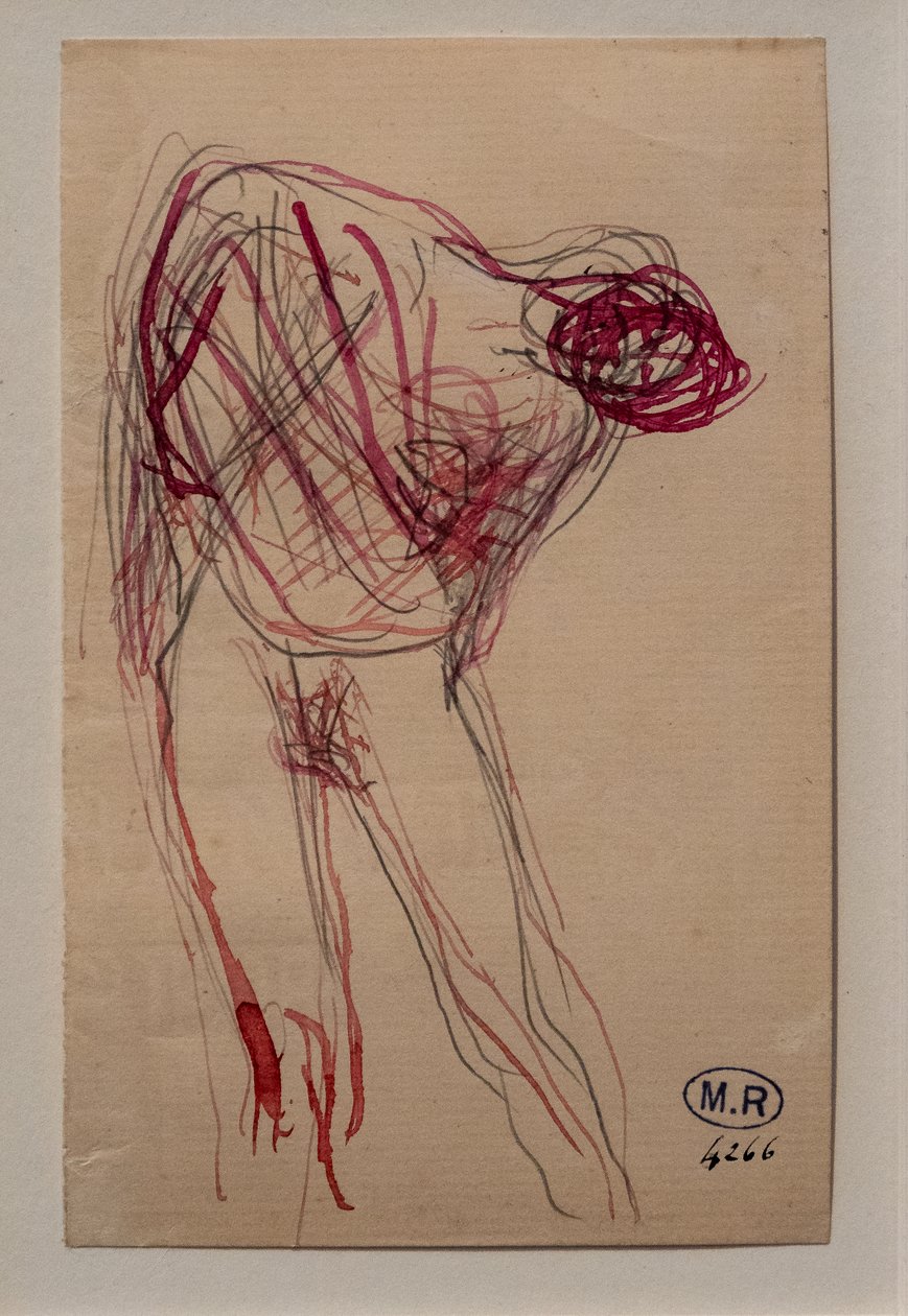 Półnaga kobieta, pochylona w prawo autorstwa Auguste Rodin