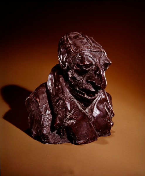 Honore-Victorin Daumier (Człowiek z płaską głową), ok. 1832-35 (brąz) autorstwa Auguste Rodin