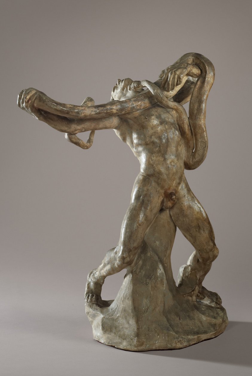 Człowiek z wężem, ok.1886 autorstwa Auguste Rodin