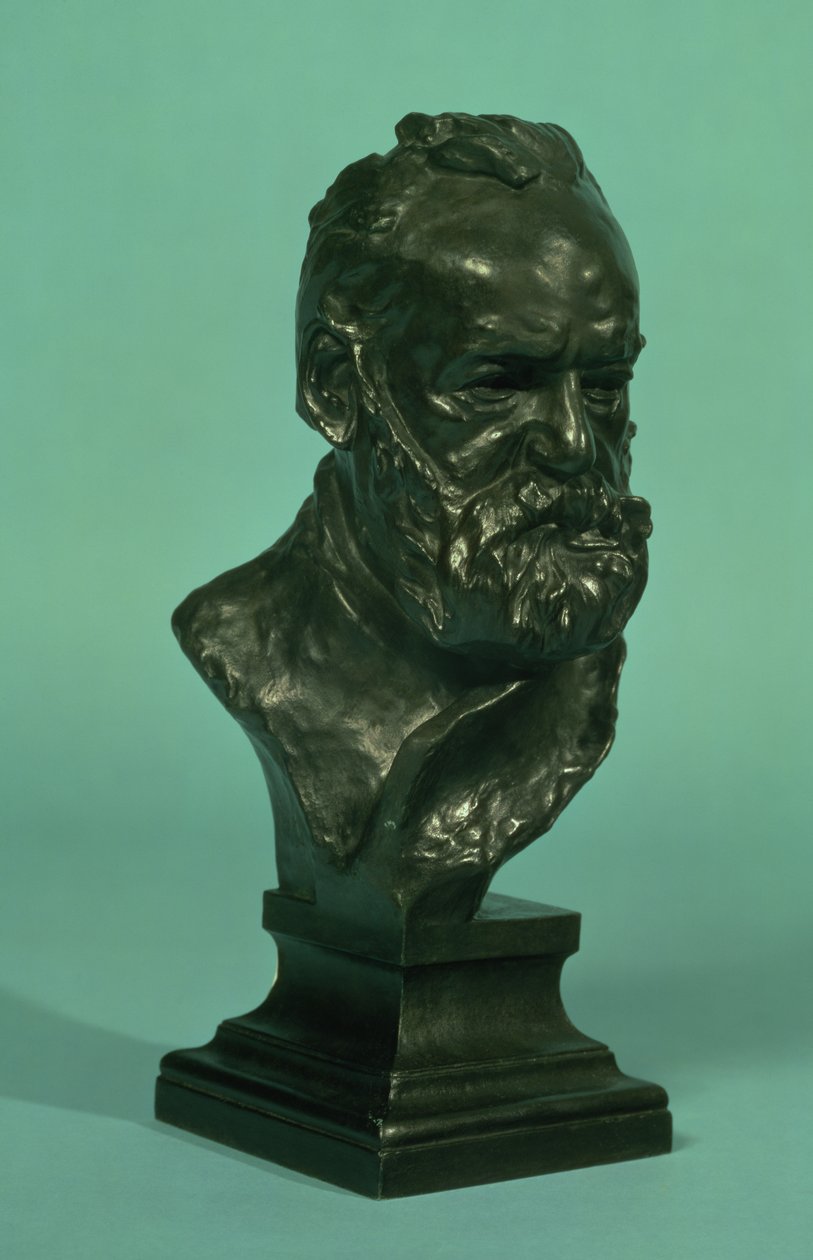Głowa portretowa Victora Hugo (1802-85) (brąz) autorstwa Auguste Rodin