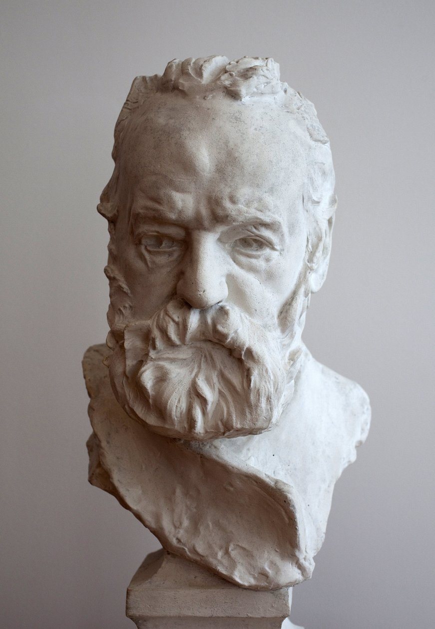 Portret w popiersiu Victora Hugo (1802-1885). Tynk Auguste Rodina (1840-1917) autorstwa Auguste Rodin