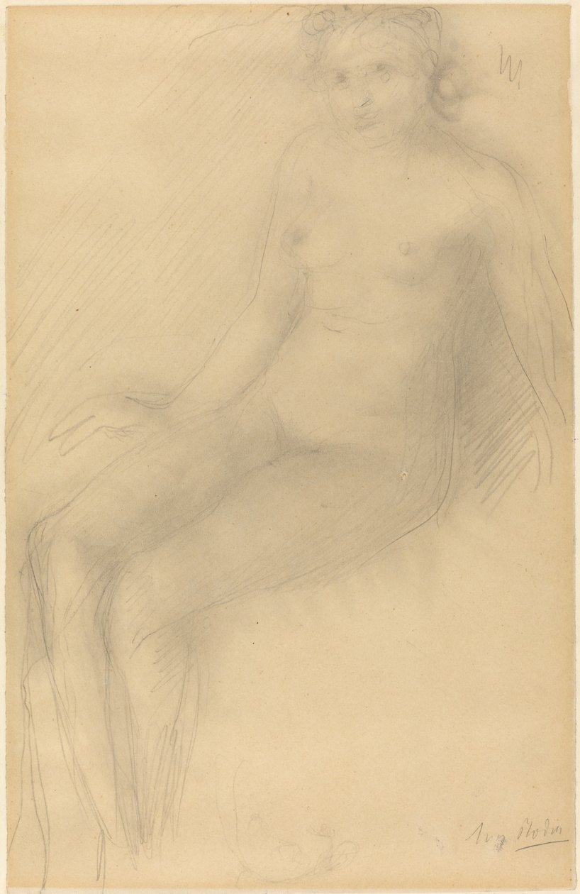 Siedząca kobieta nago autorstwa Auguste Rodin