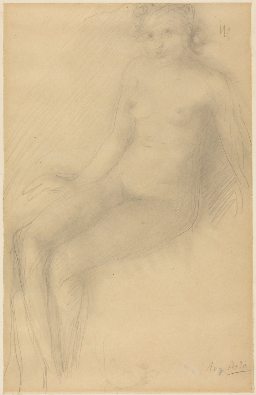 Siedząca naga kobieta autorstwa Auguste Rodin