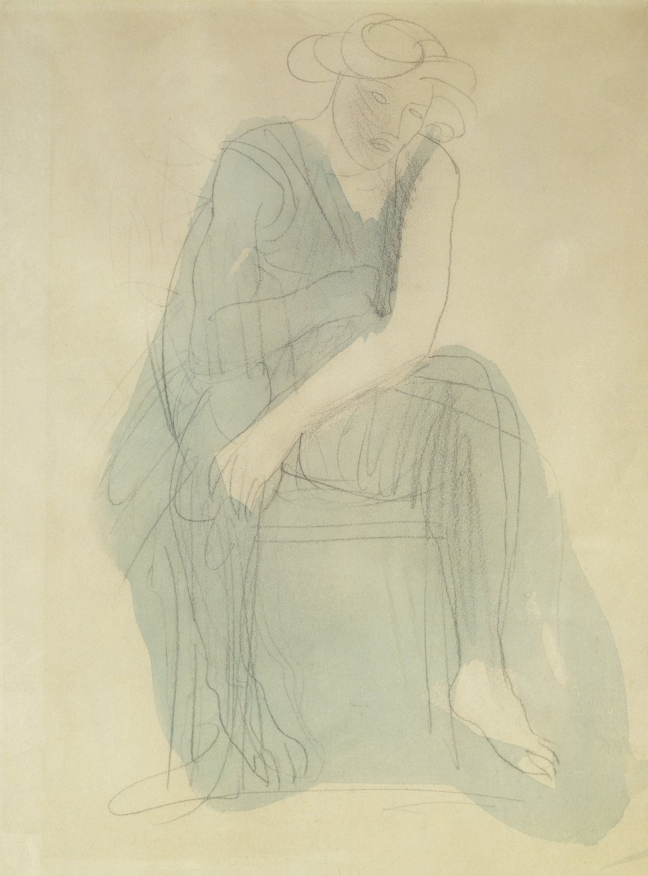 Siedząca kobieta; Pomoc dla kobiet, autorstwa Auguste Rodin