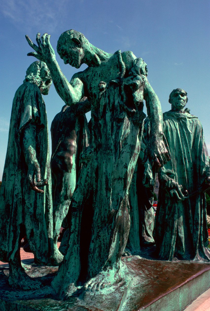 Posąg mieszczan z Calais, XIX wiek. autorstwa Auguste Rodin