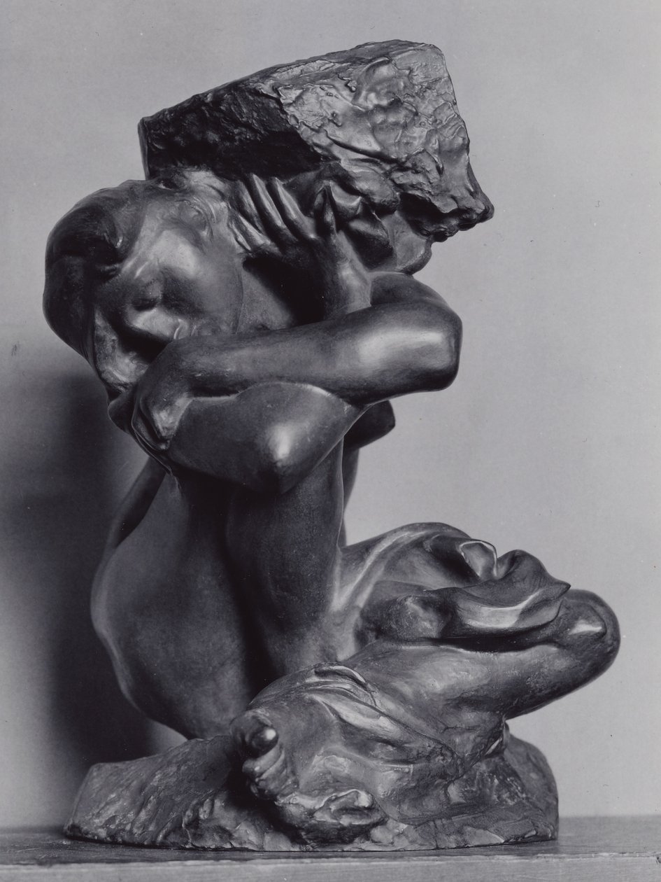 Upadła kariatyda niosąca swój kamień autorstwa Auguste Rodin