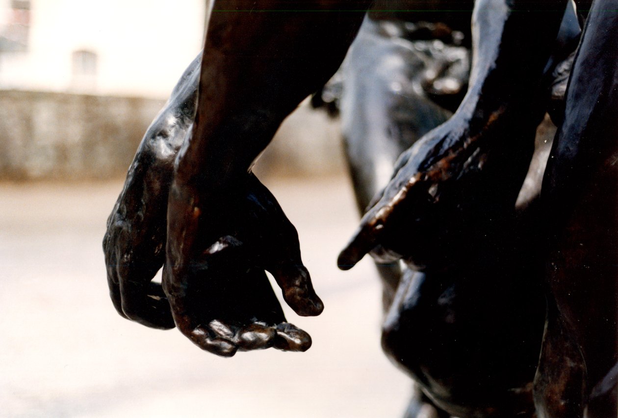 Trzy odcienie, detal trzech wskazówek, detal z brązu z 1881 roku z 108012 autorstwa Auguste Rodin