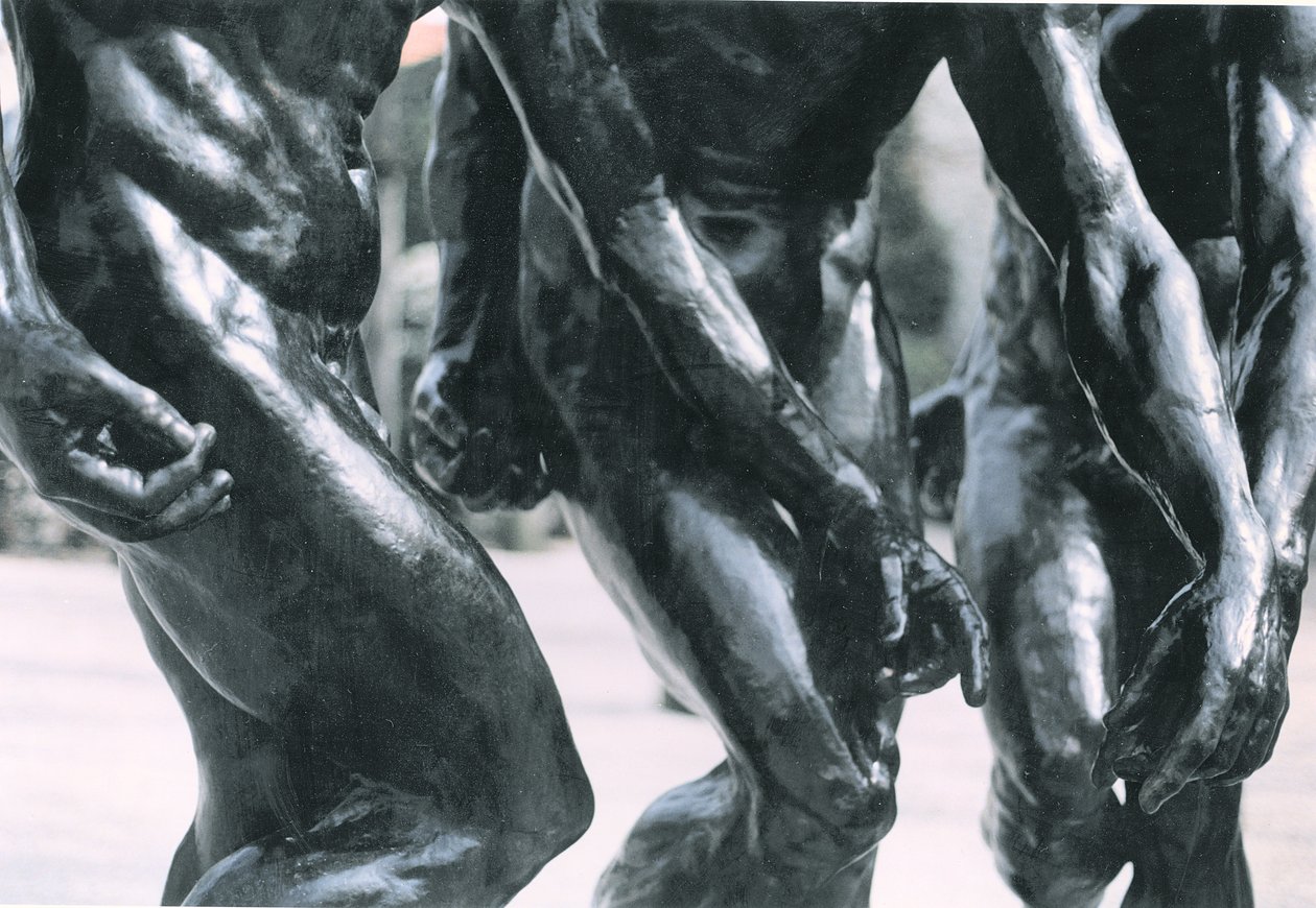 Trzy odcienie, detal tułowia i ramion, detal z brązu z 1881 roku z 108012 autorstwa Auguste Rodin