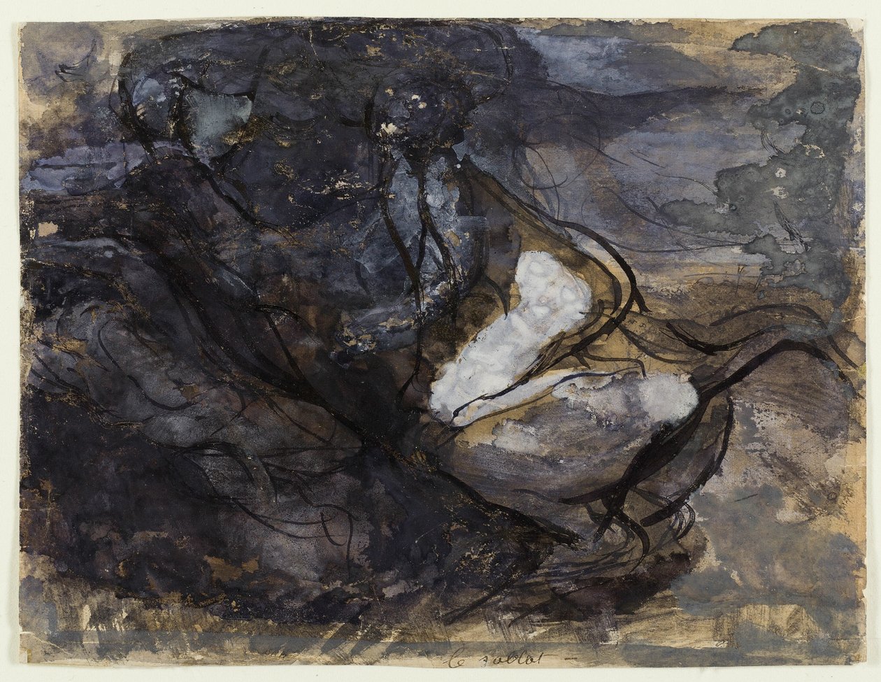 Sabat czarownic (recto); Szkice centaurów (verso) autorstwa Auguste Rodin
