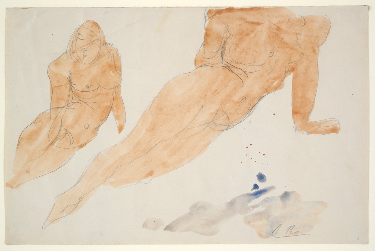 Dwa leżące akty autorstwa Auguste Rodin