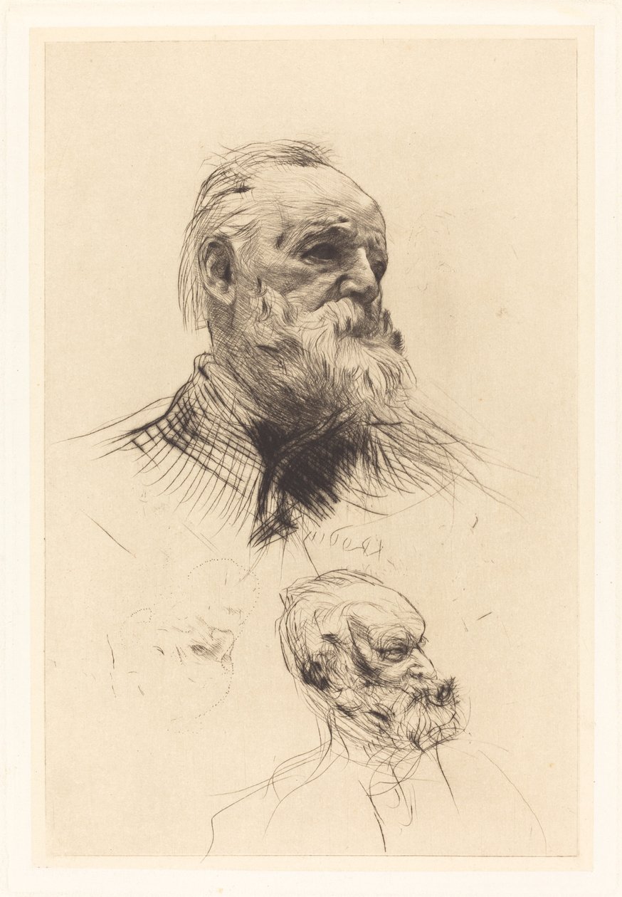 Victor Hugo, trzy czwarte autorstwa Auguste Rodin