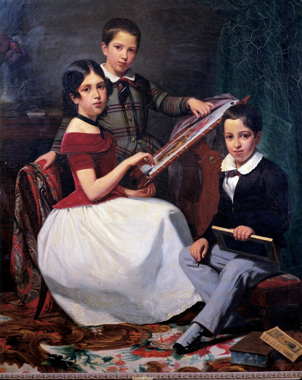 Dzieci radnego Joaquina Torquato Alvesa Ribeiro autorstwa Auguste Roquemont