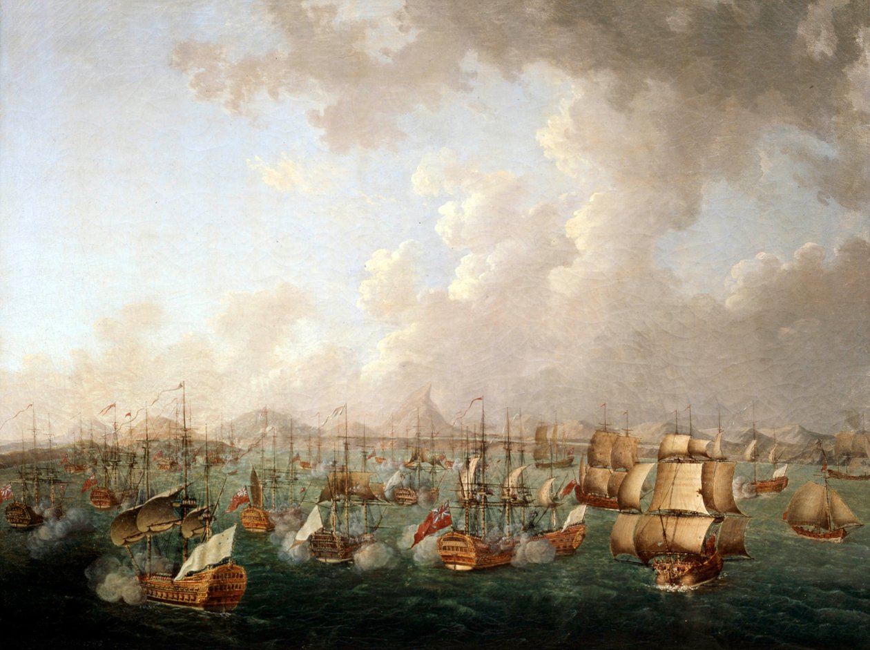Bitwa pod Porto Praya, 16 kwietnia 1781, 1786 autorstwa Auguste Rossel De Cercy
