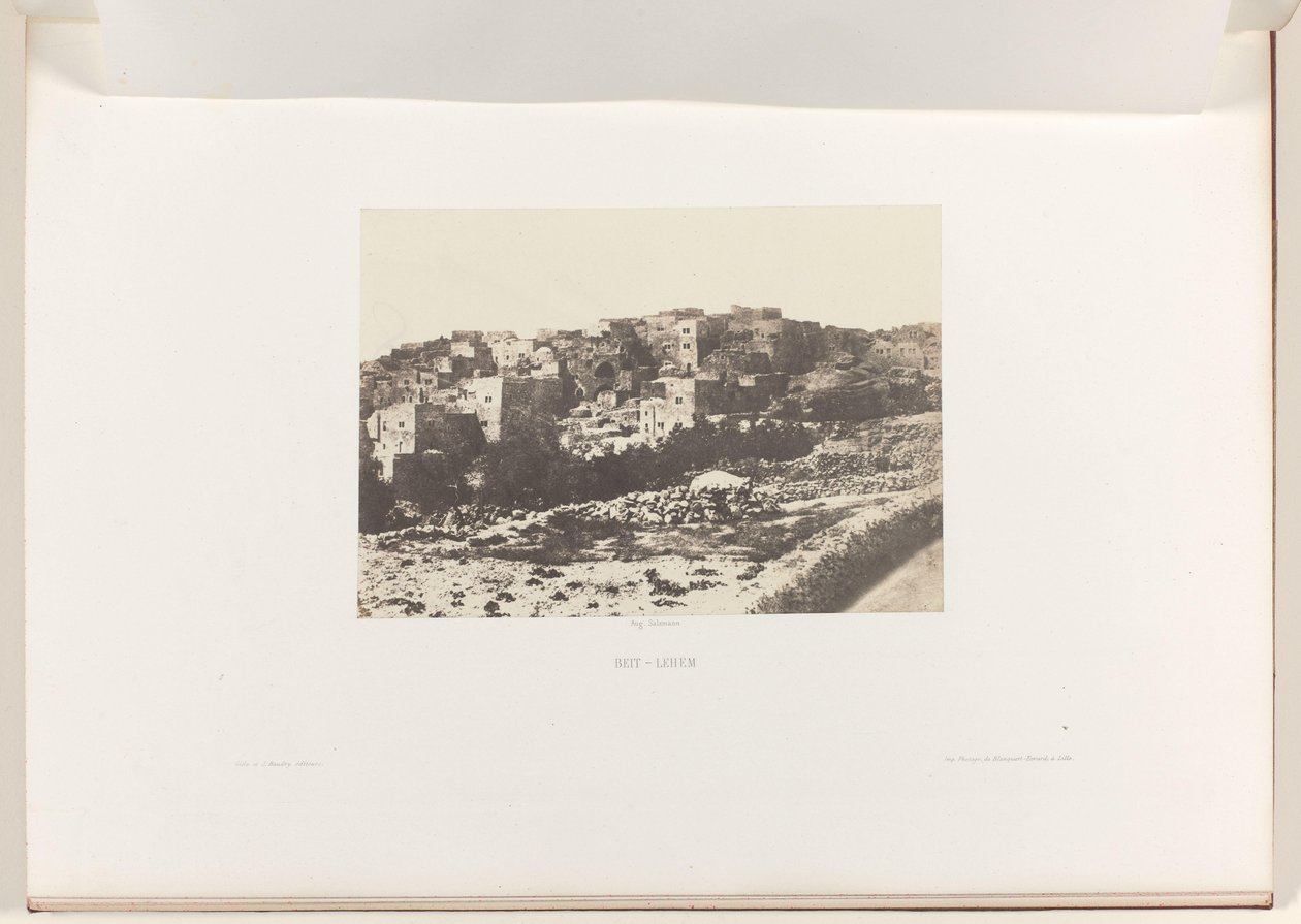 Widok Betlejem Beit Lehem (tytuł na obiekcie) autorstwa Auguste Salzmann