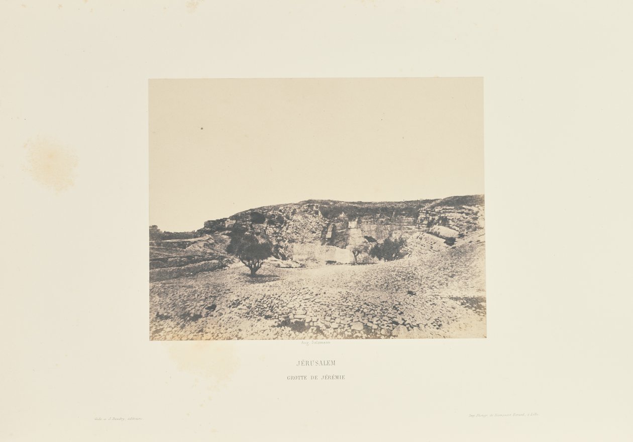 Jerozolima. Jaskinia Jeremiasza autorstwa Auguste Salzmann