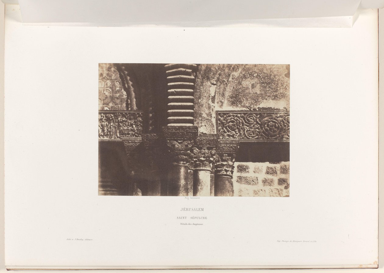 Kapitelen van de Heilig Grafkerk, Jeruzalem Jérusalem. Saint Sépulcre. Détails des chapiteaux (title on object)   1327992   pl       polish Successfully Translated  Original: Gezicht op Maassluis Vue de la ville de Maaslins (Hollande) (title on object) Tra autorstwa Auguste Salzmann