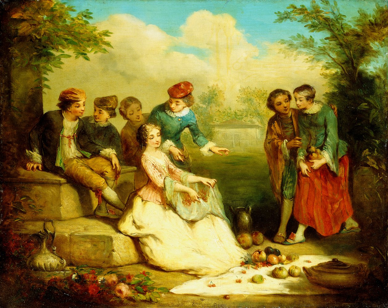 Impreza szarmancka, autorstwa Auguste Theodule Ribot