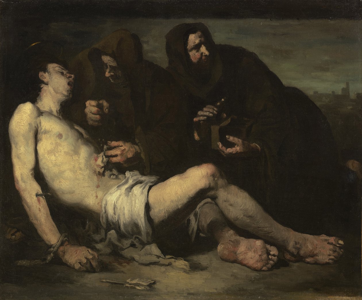 Św. Sebastian, męczennik, ok.1865 autorstwa Auguste Theodule Ribot