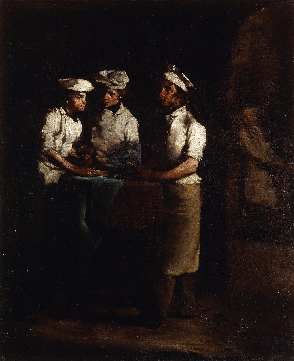 Trzej kucharze; Trzej kucharze, autorstwa Auguste Theodule Ribot