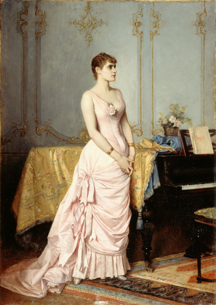 Portret śpiewaczki operowej Rose Caron 1857-1890, ok. 1930 r. 1880. autorstwa Auguste Toulmouche