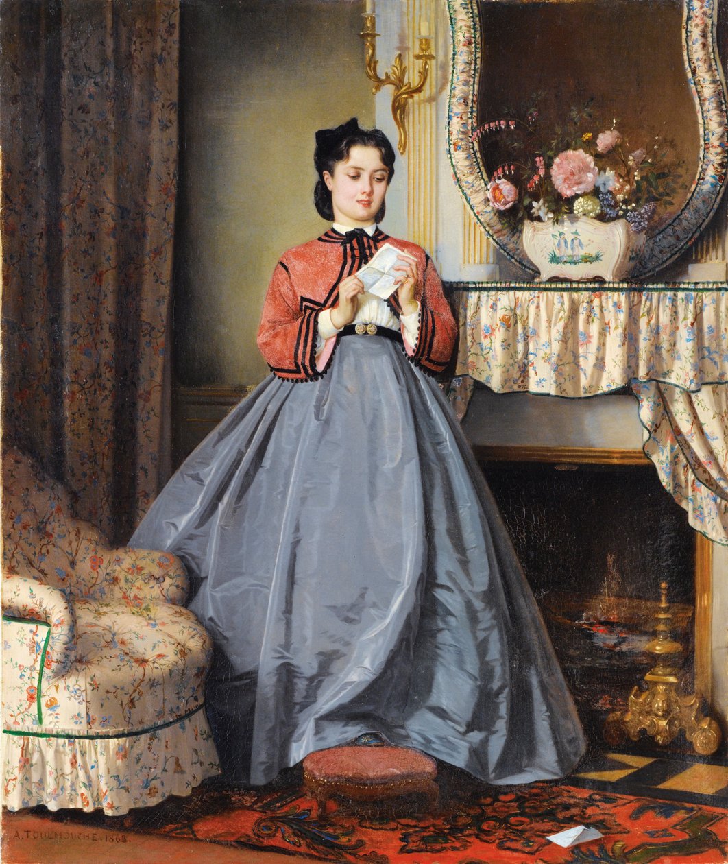 List miłosny autorstwa Auguste Toulmouche