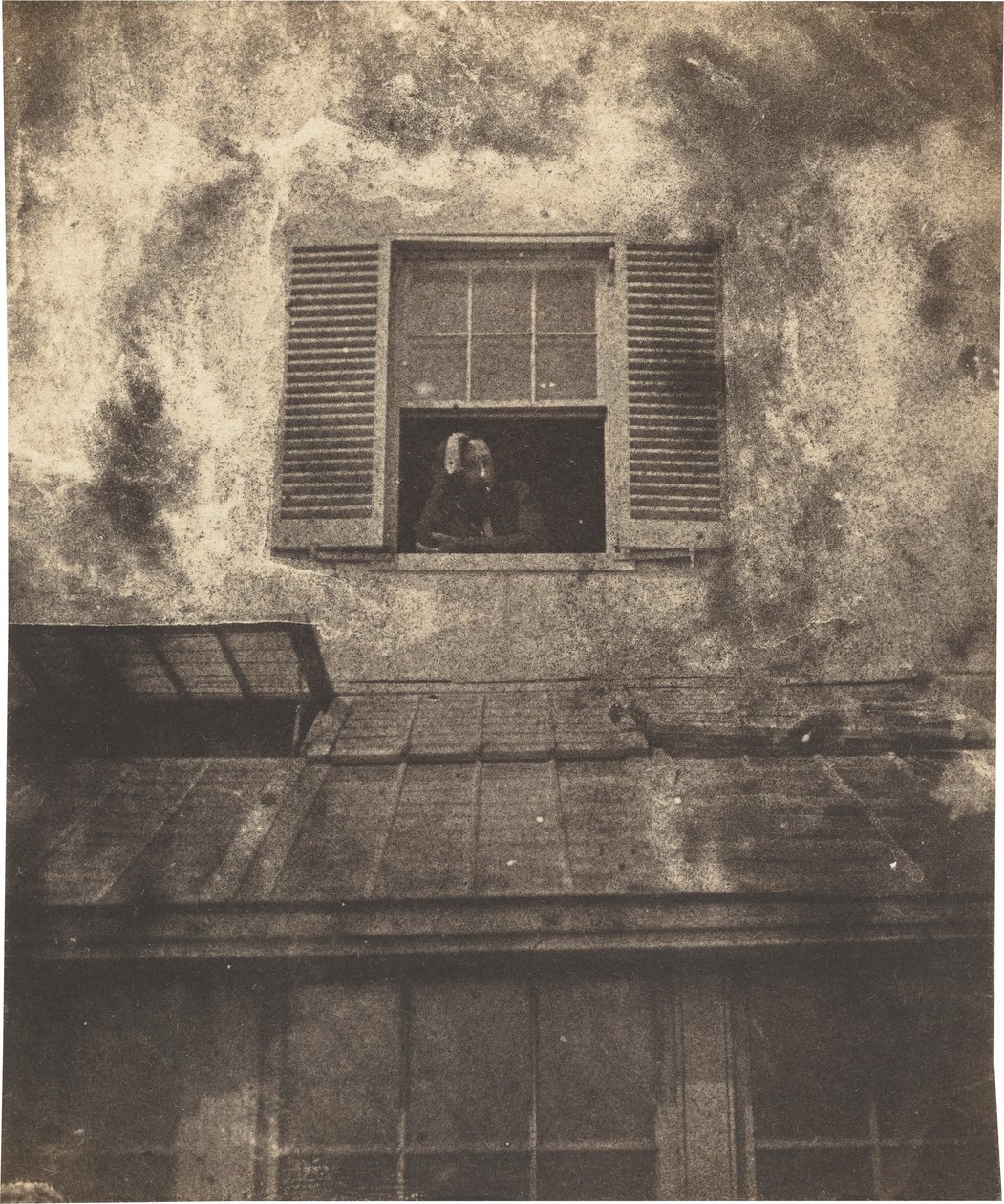 Auguste Vacquerie przy oknie, Marine Terrace, ok. 1853 r. (zdjęcie) autorstwa Auguste Vacquerie