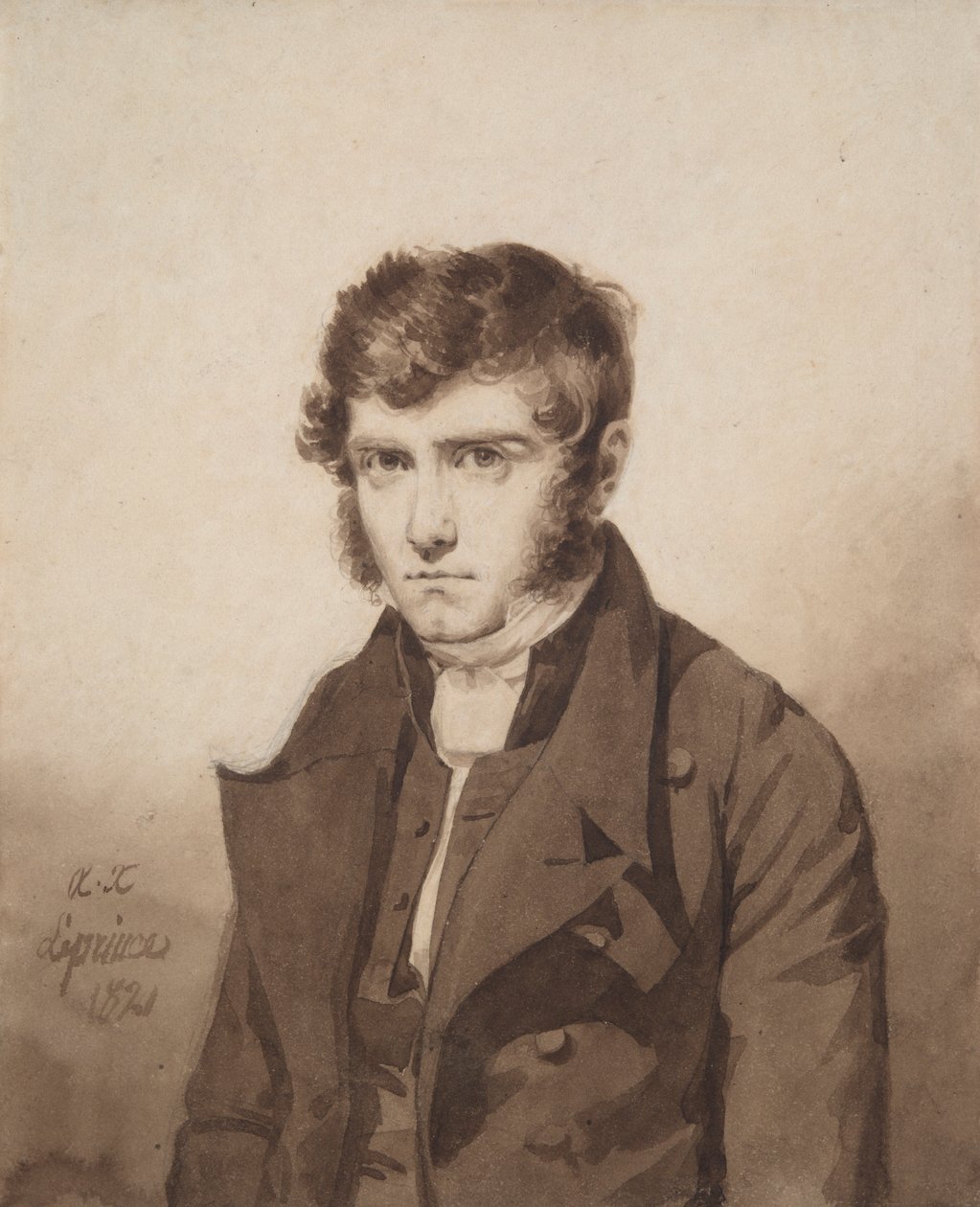 Bez tytułu (Portret artysty autorstwa Auguste Xavier Leprince