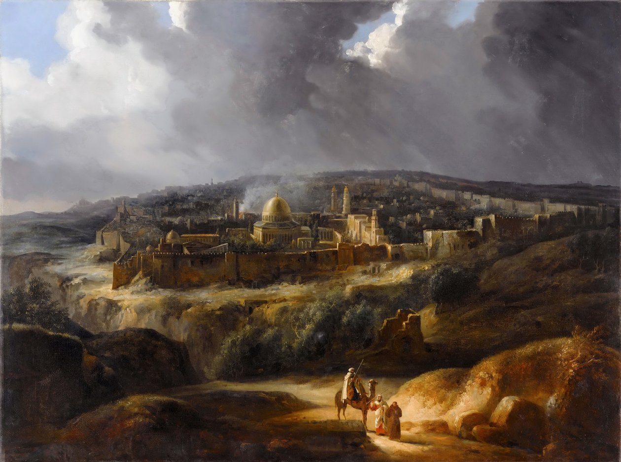 Jerozolima widziana z góry Jozafat autorstwa Auguste de Forbin
