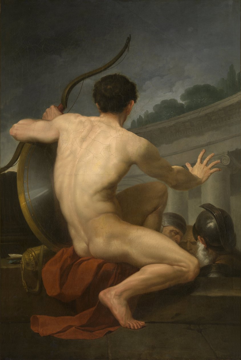 Nagi wojownik / Łucznik autorstwa Augustin van den Berghe