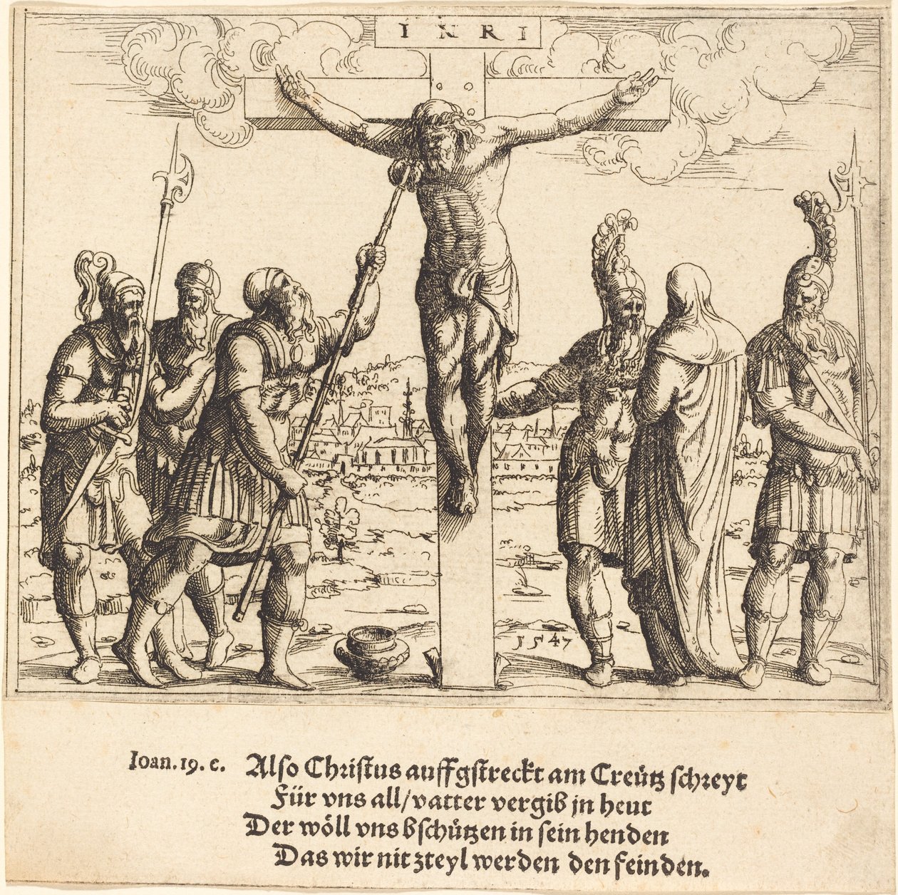 Chrystus otrzymuje ocet do picia autorstwa Augustin Hirschvogel