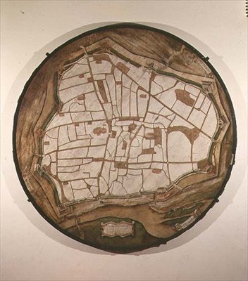 Okrągły plan Wiednia, 1547-49 autorstwa Augustin Hirschvogel