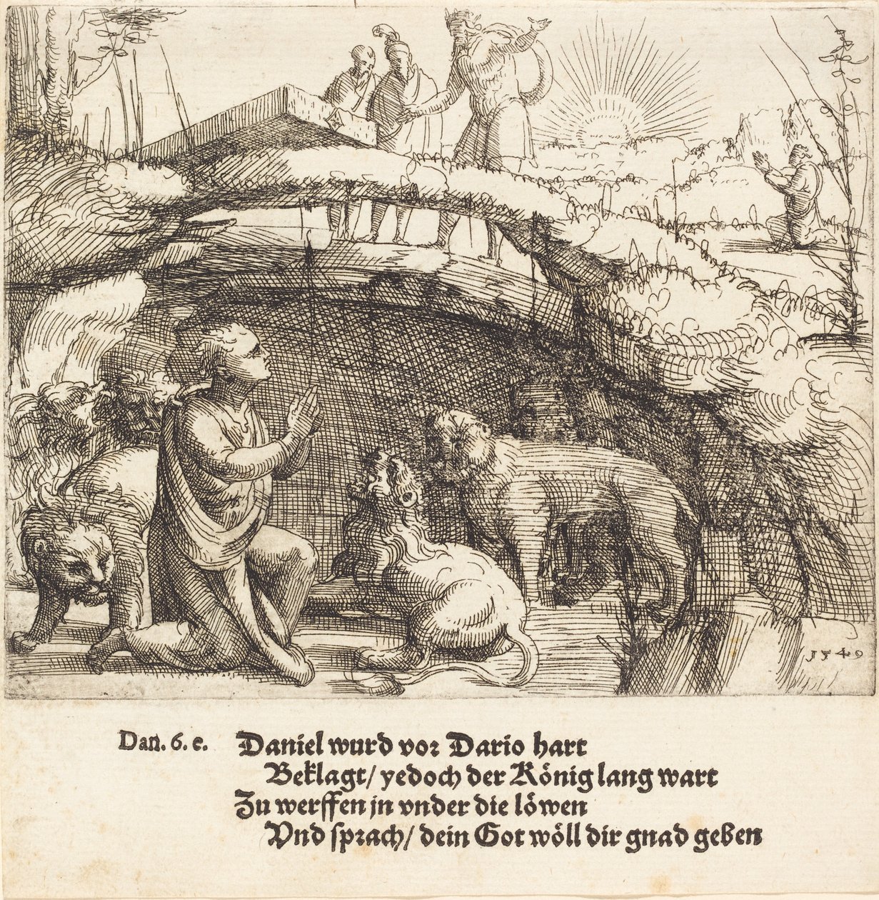 Daniel w Denu Lwów autorstwa Augustin Hirschvogel