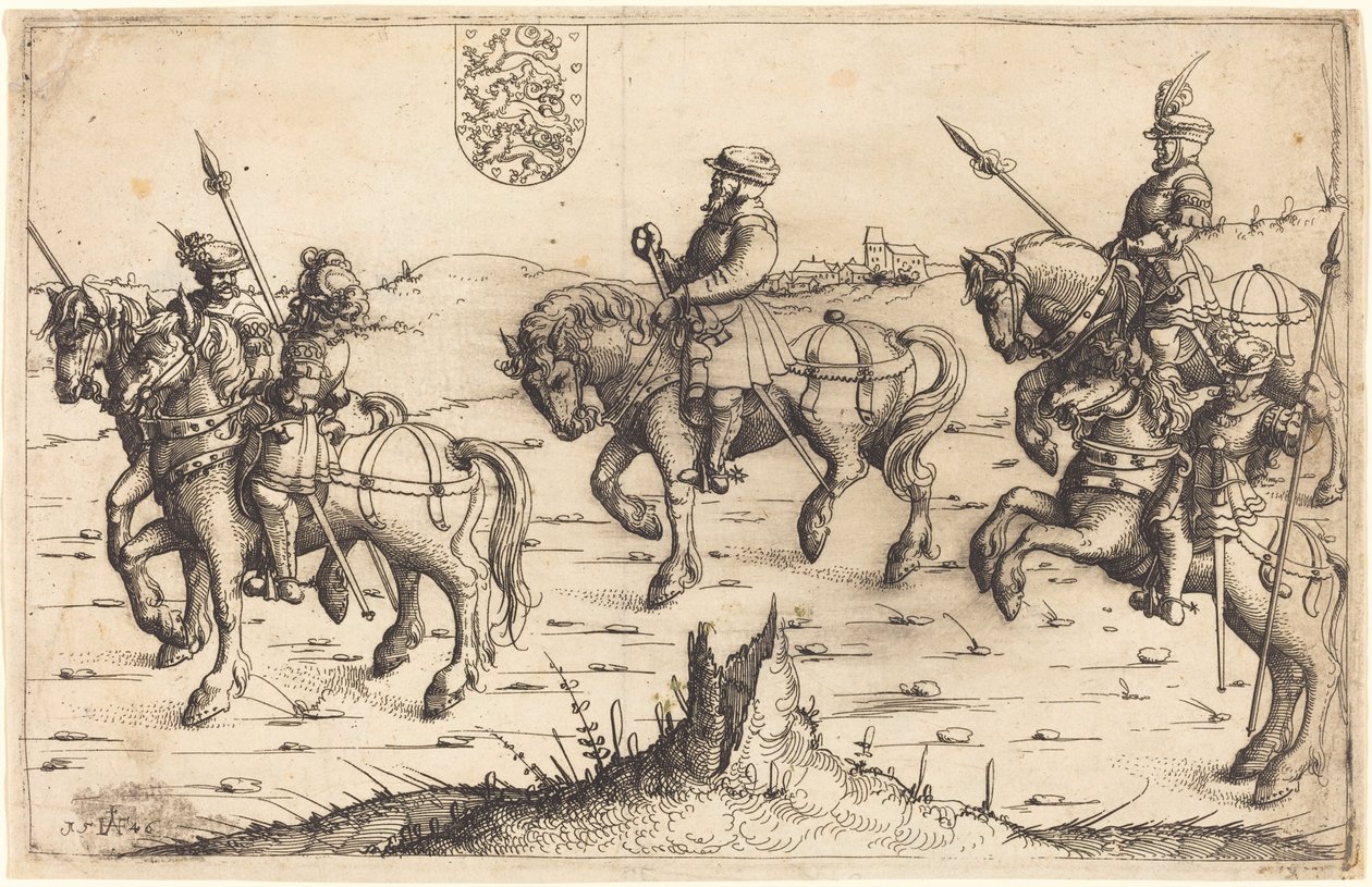 Podróż Herbersteina do Danii autorstwa Augustin Hirschvogel