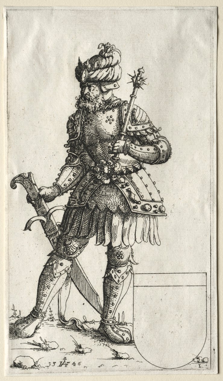 Zygmunt II, król Polski, 1546. autorstwa Augustin Hirschvogel