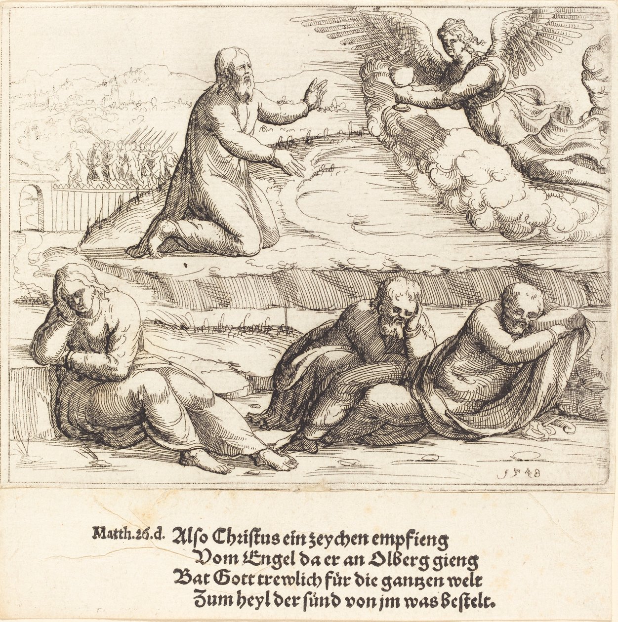 Agonia w ogrodzie autorstwa Augustin Hirschvogel