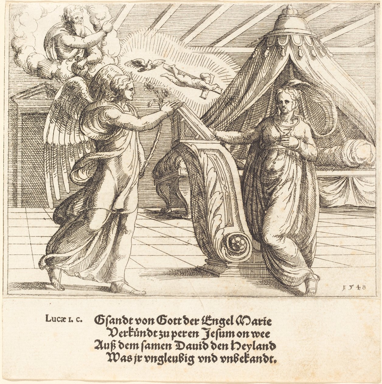 Zwiastowanie autorstwa Augustin Hirschvogel