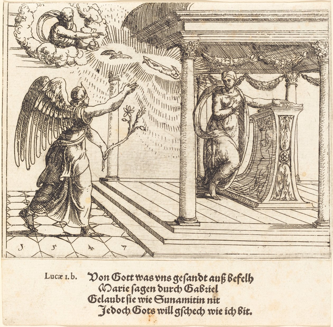 Zwiastowanie autorstwa Augustin Hirschvogel