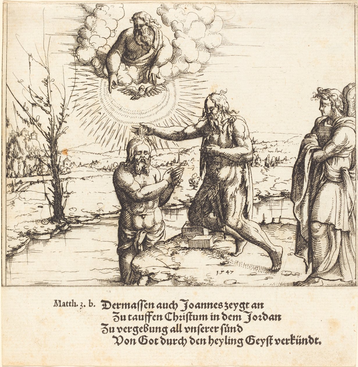 Chrzest Chrystusa autorstwa Augustin Hirschvogel